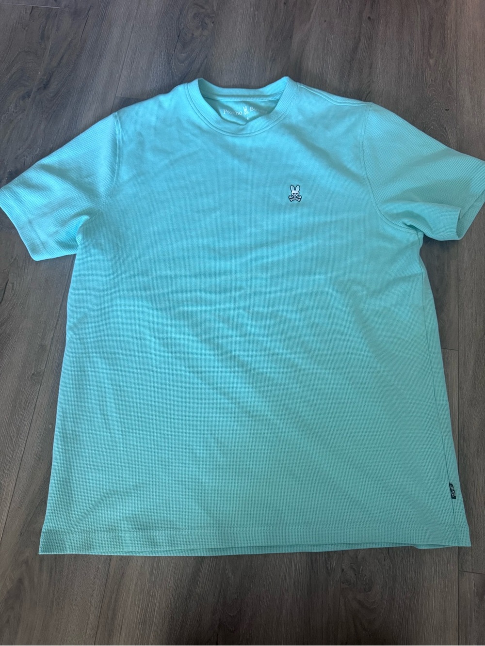 Psycho Bunny Maxton Waffle Tee Aqua Blue Men’s Large Size 6